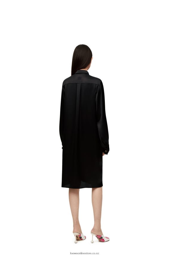 Loewe Women Knot dress in crepe satin Black LH60R1074