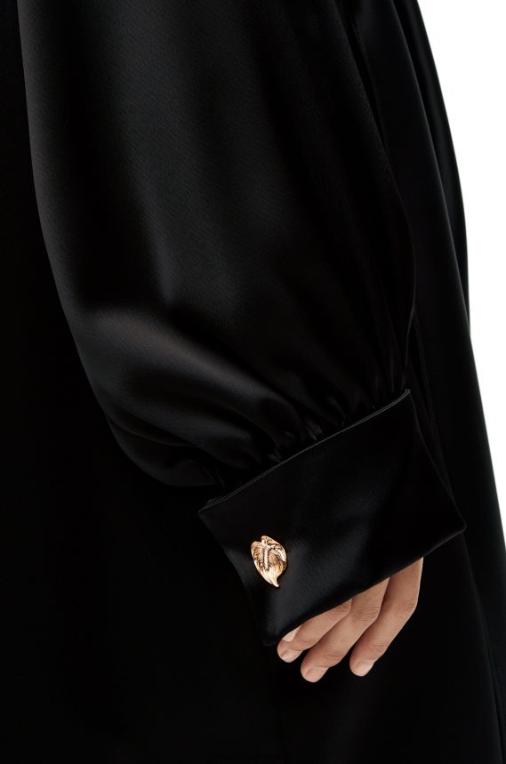 Loewe Women Knot dress in crepe satin Black LH60R1074