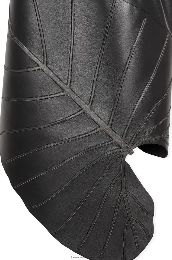 Loewe Women Leaf intarsia dress in nappa Black LH60R1038