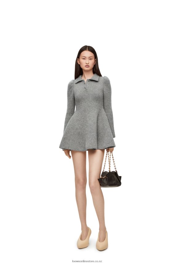 Loewe Women Mini dress in cashmere and mohair Grey LH60R1082
