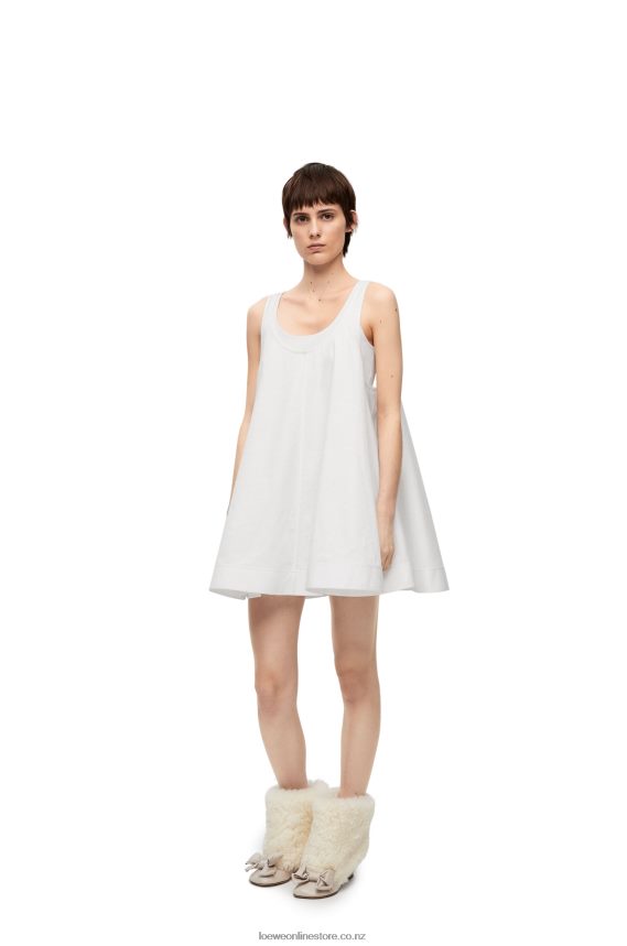 Loewe Women Trapeze dress in cotton White LH60R1034