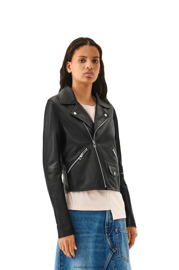 Loewe Women Biker jacket in nappa lambskin Black LH60R1138
