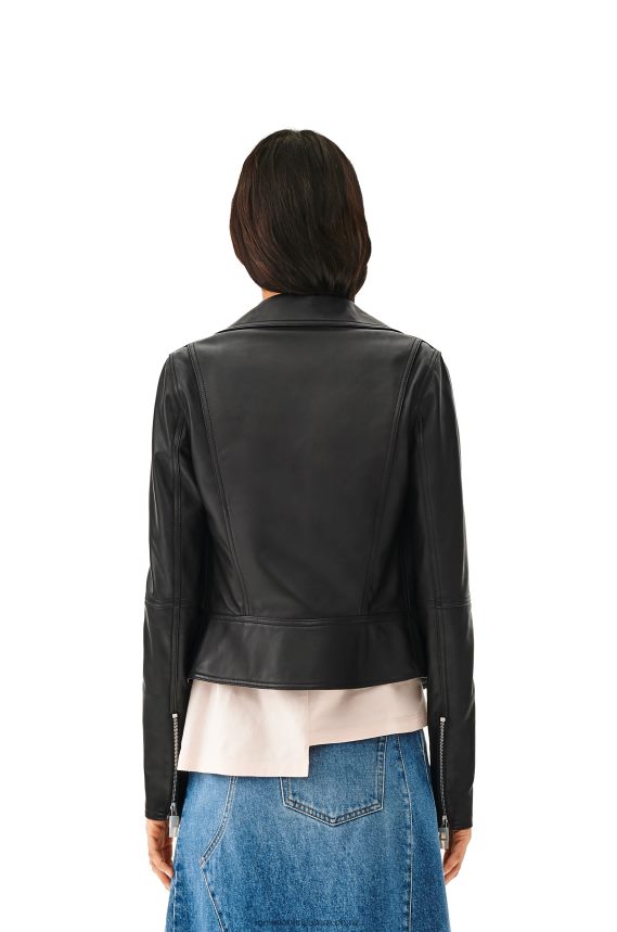 Loewe Women Biker jacket in nappa lambskin Black LH60R1138
