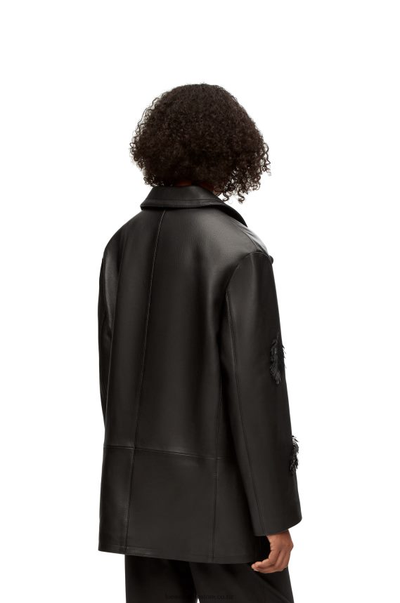 Loewe Women Howl peacoat in nappa Black LH60R1107