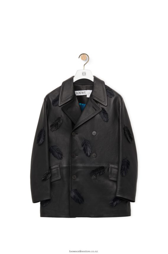 Loewe Women Howl peacoat in nappa Black LH60R1107