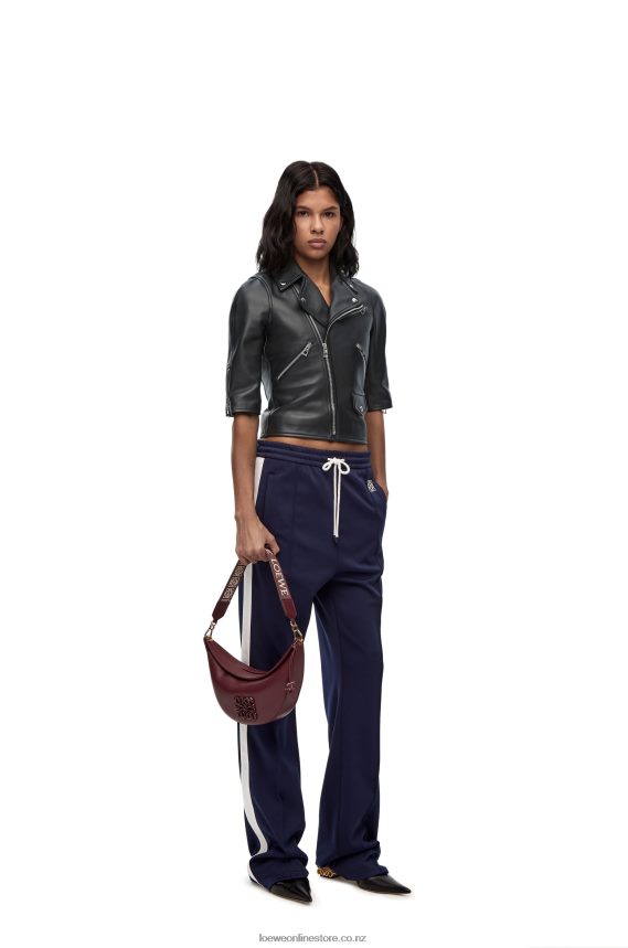 Loewe Women Short biker jacket in nappa Black LH60R1116