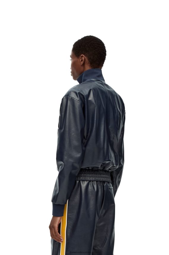 Loewe Women Tracksuit jacket in nappa Navy/Yellow LH60R1121