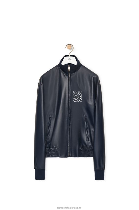 Loewe Women Tracksuit jacket in nappa Navy/Yellow LH60R1121