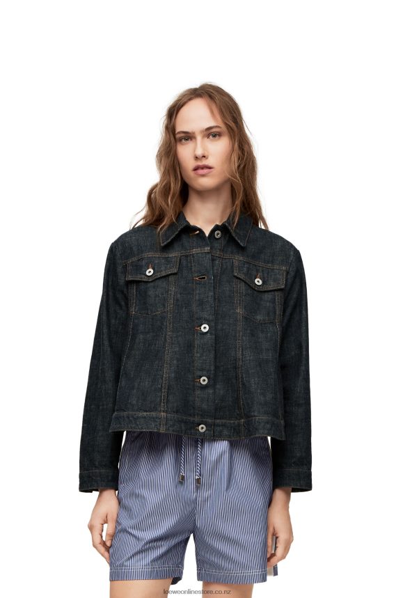 Loewe Women Trapeze jacket in denim Blue Denim LH60R1178