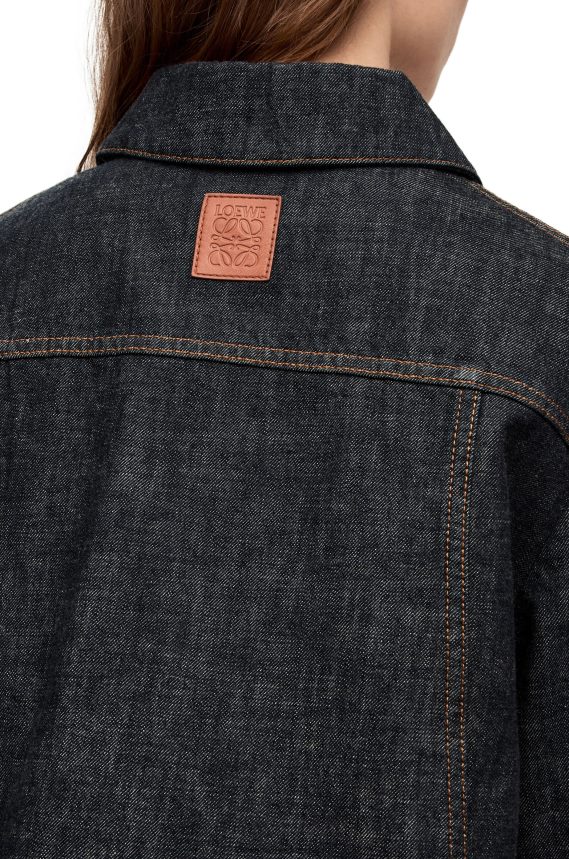 Loewe Women Trapeze jacket in denim Blue Denim LH60R1178