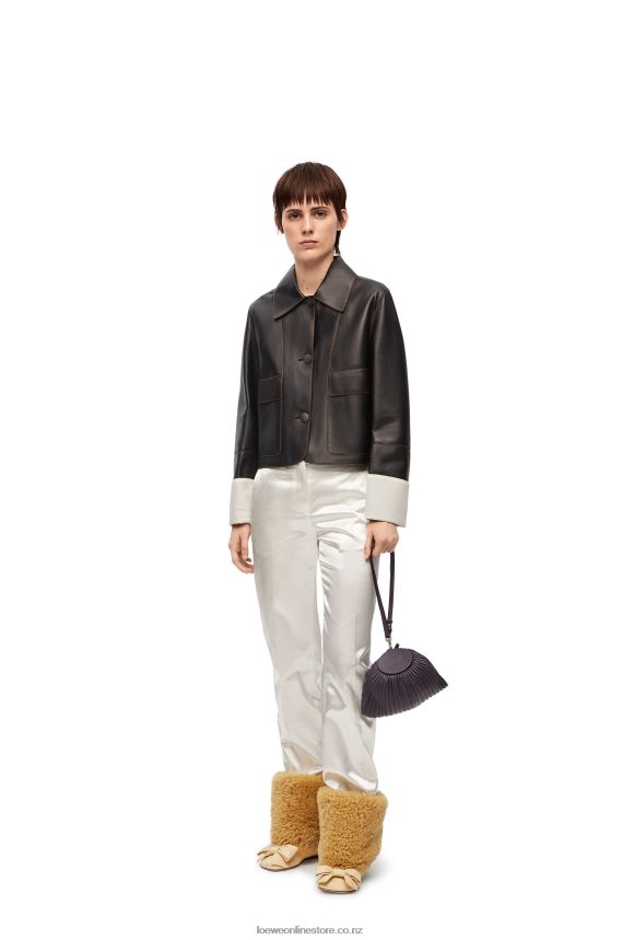 Loewe Women Turn-up jacket in nappa lambskin Black LH60R1134