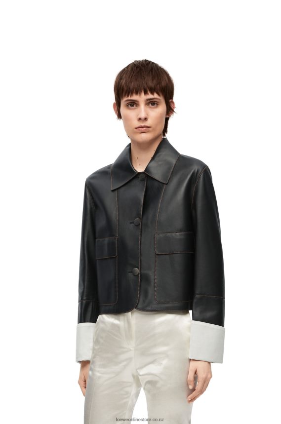 Loewe Women Turn-up jacket in nappa lambskin Black LH60R1134