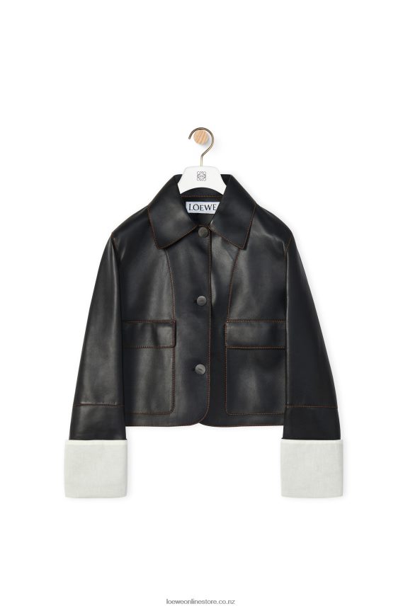 Loewe Women Turn-up jacket in nappa lambskin Black LH60R1134