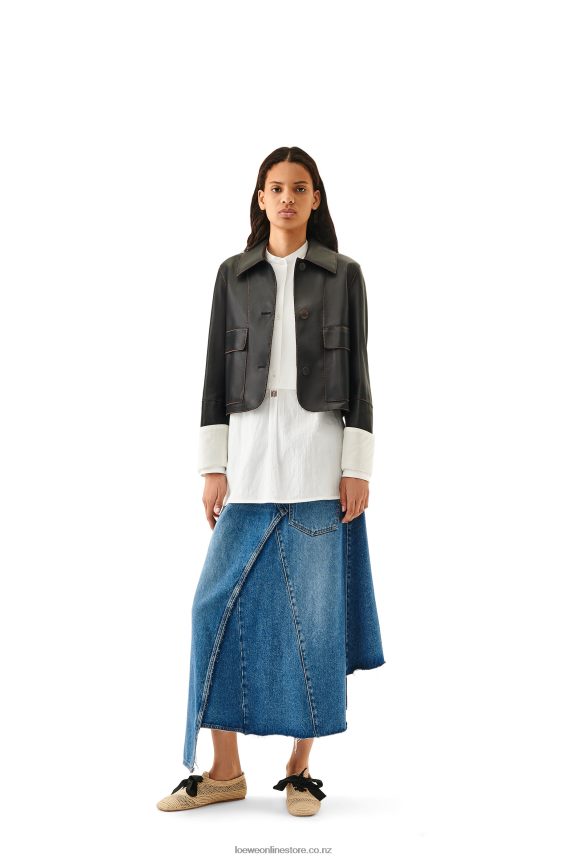 Loewe Women Turn-up jacket in nappa lambskin Black LH60R1149