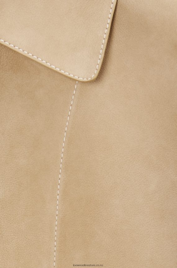 Loewe Women Turn-up jacket in suede Gold LH60R1135