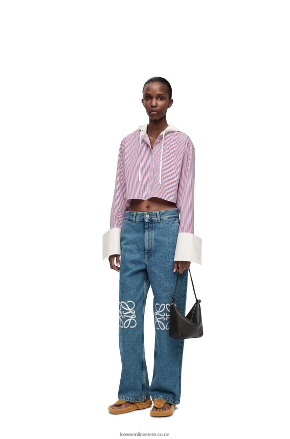 Loewe Women Anagram baggy jeans in denim Jeans Blue LH60R1174