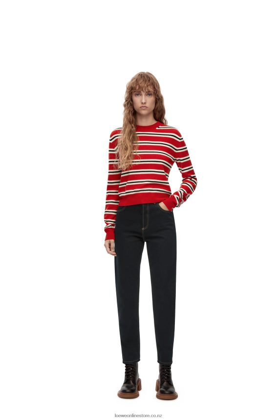 Loewe Women Anagram pocket tapered jeans in denim Black LH60R1198