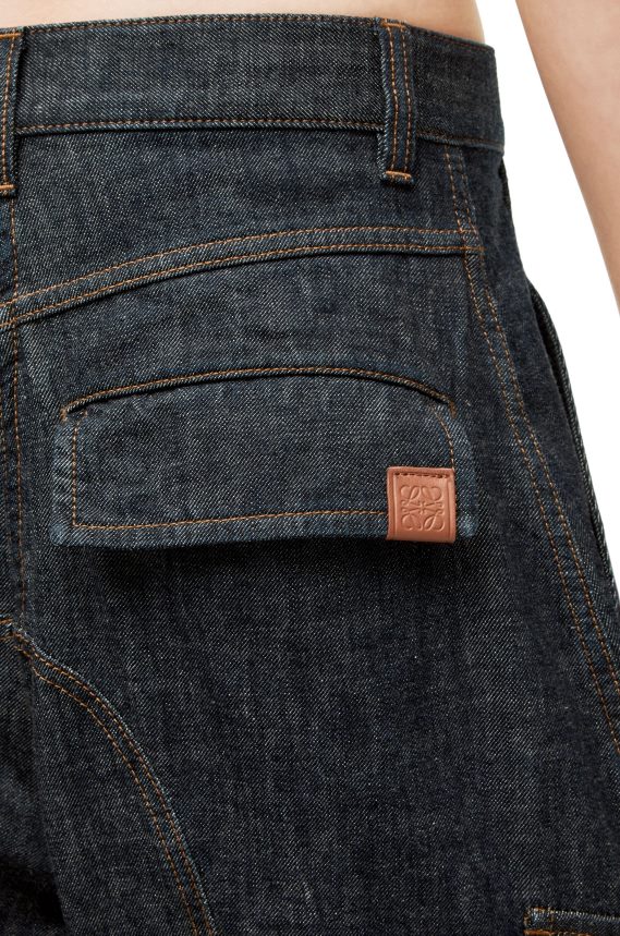 Loewe Women Cargo jeans in denim Blue Denim LH60R1179