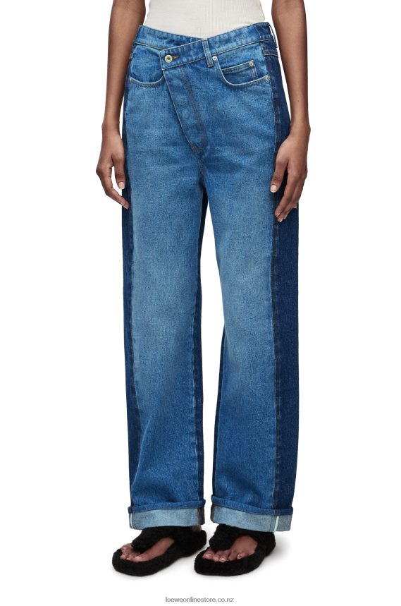 Loewe Women Deconstructed jeans in denim Denim Blue LH60R1159