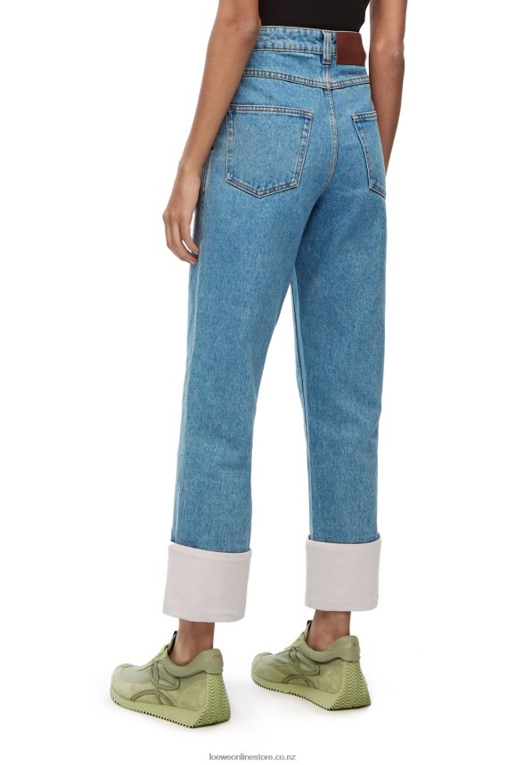 Loewe Women Fisherman jeans in denim Blue Denim LH60R1195