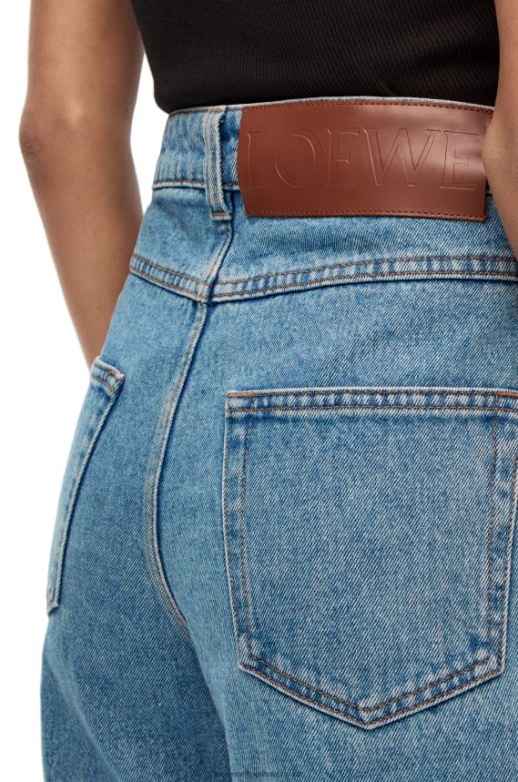 Loewe Women Fisherman jeans in denim Blue Denim LH60R1195