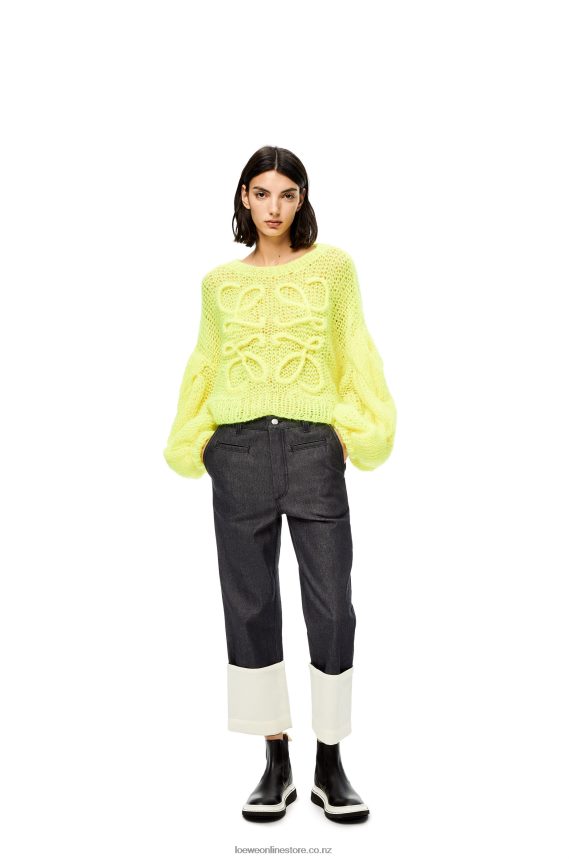 Loewe Women Fisherman jeans in denim Navy Blue LH60R1196