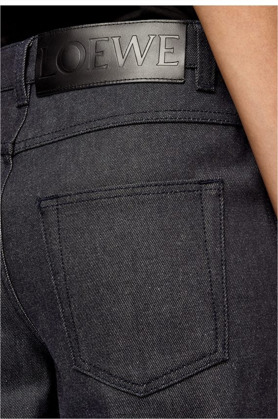Loewe Women Fisherman jeans in denim Navy Blue LH60R1196