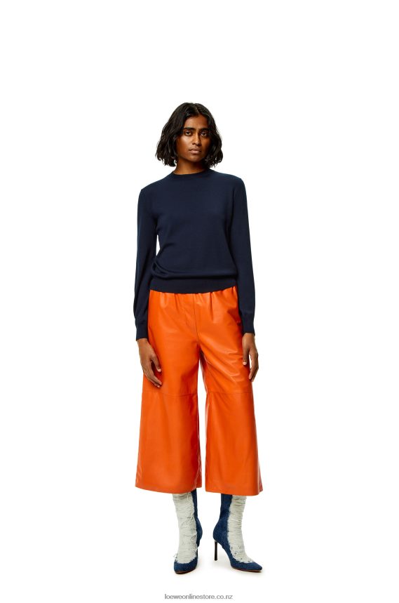 Loewe Women Anagram sweater in cashmere Navy Blue LH60R1014