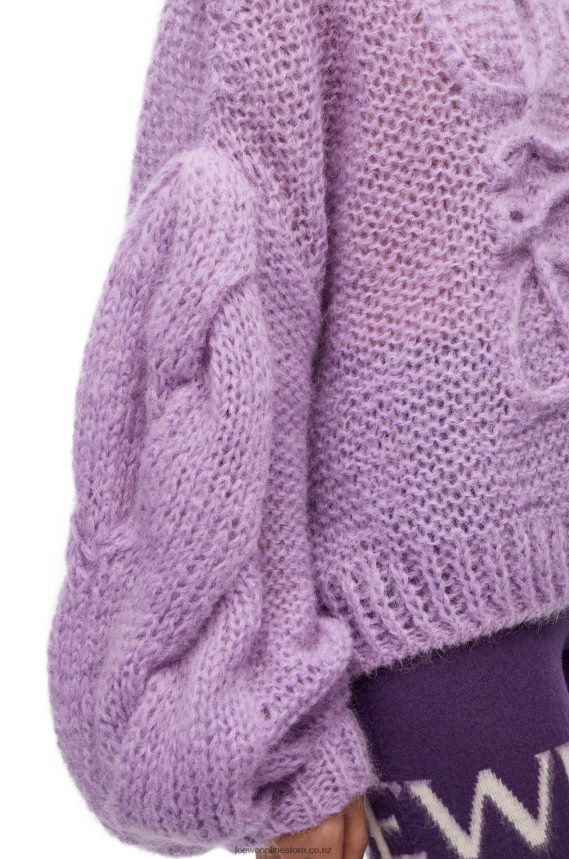 Loewe Women Anagram sweater in mohair Parma Violet LH60R1019
