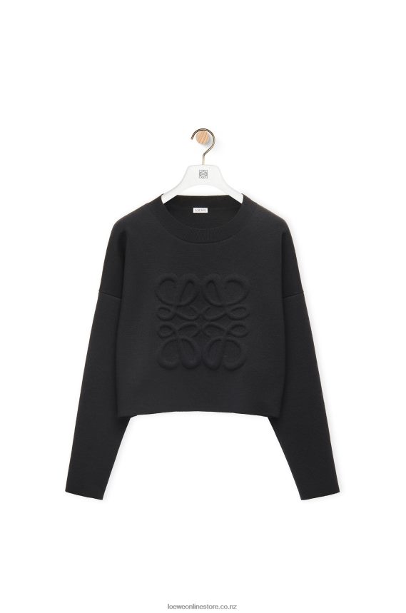 Loewe Women Anagram sweater in wool Black LH60R1021
