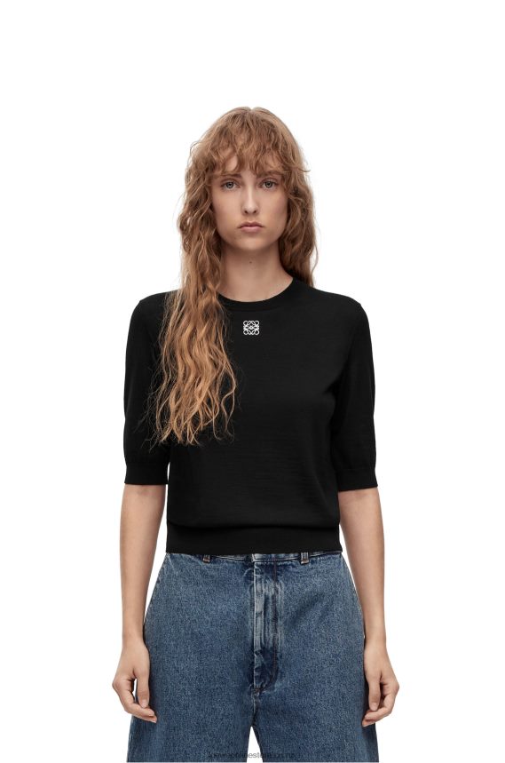 Loewe Women Anagram sweater in wool Black LH60R970
