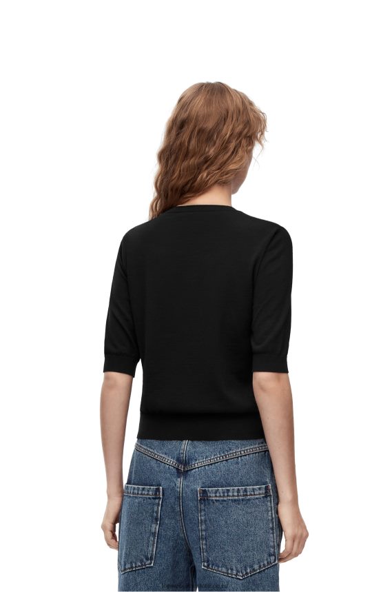 Loewe Women Anagram sweater in wool Black LH60R970