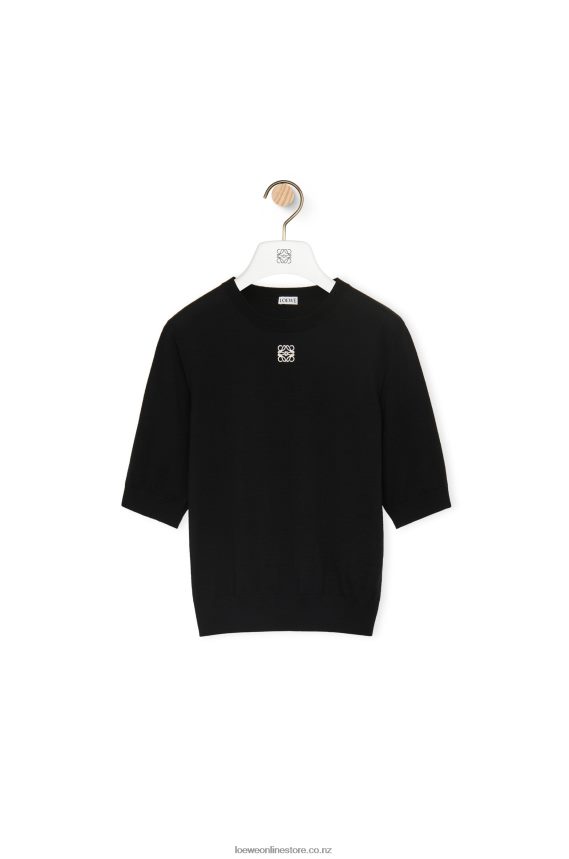 Loewe Women Anagram sweater in wool Black LH60R970