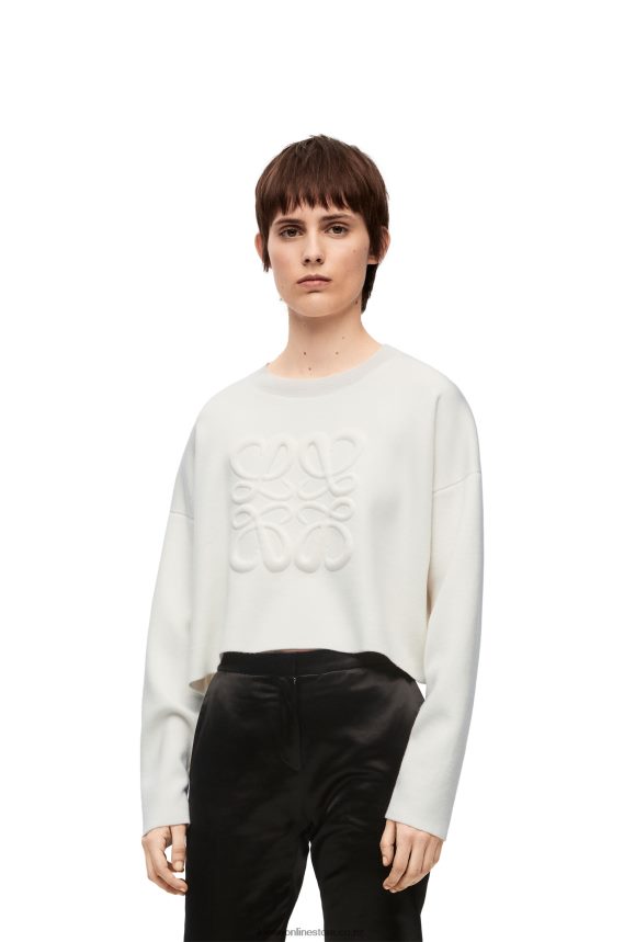 Loewe Women Anagram sweater in wool White LH60R777
