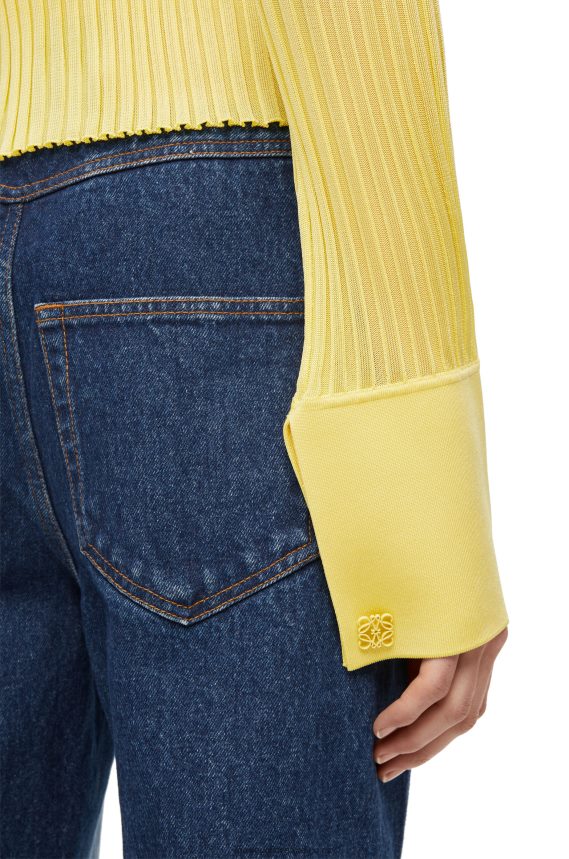 Loewe Women Cardigan in viscose Acid Yellow LH60R849