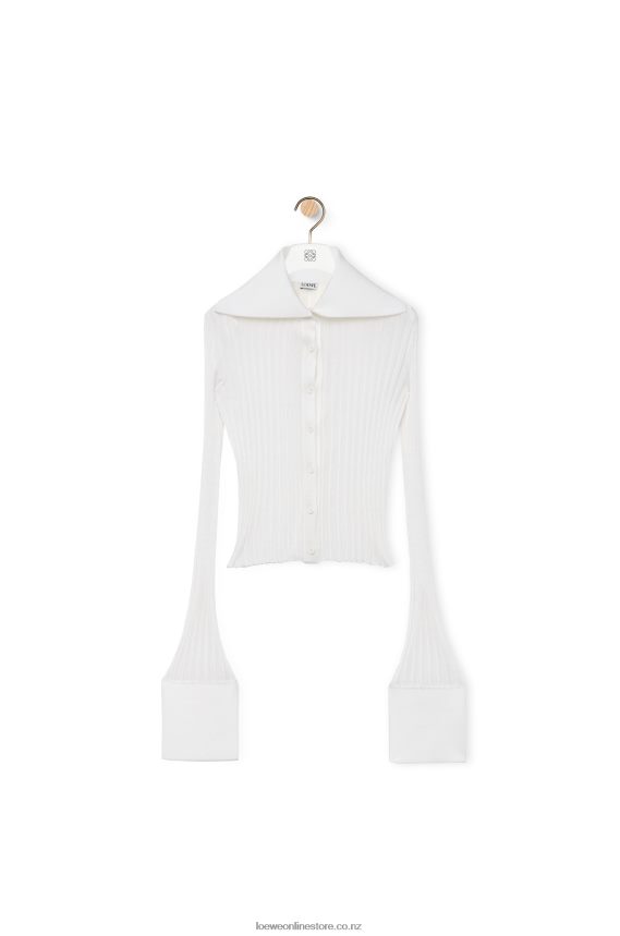 Loewe Women Cardigan in viscose White LH60R850