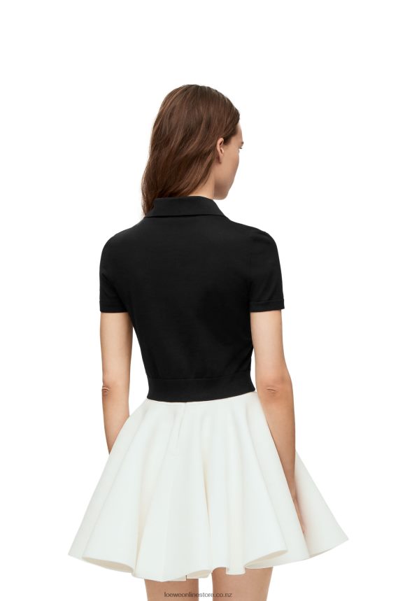 Loewe Women Polo sweater in silk Black LH60R956