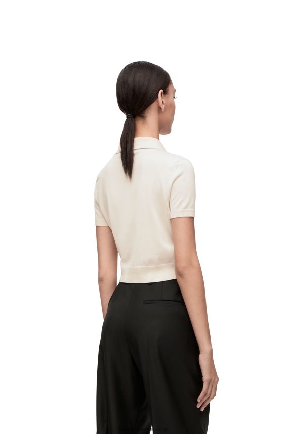 Loewe Women Polo sweater in silk White LH60R963