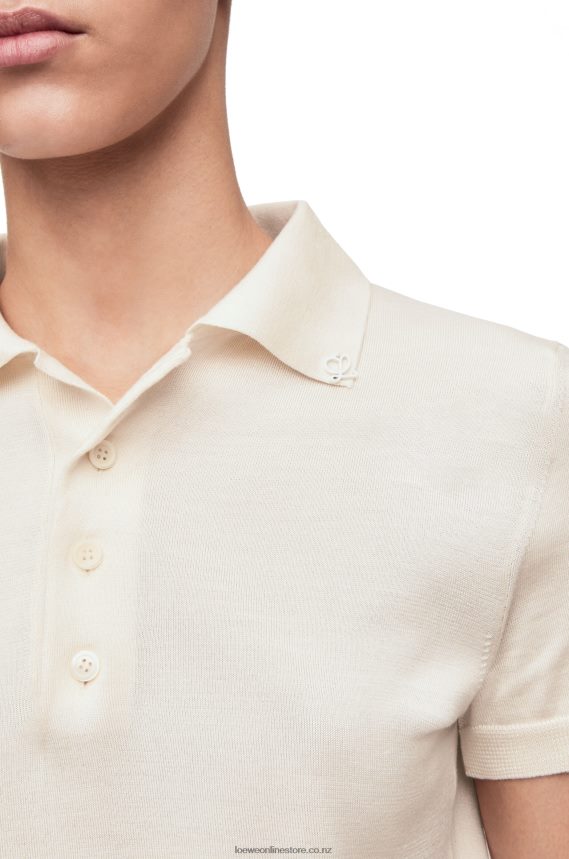 Loewe Women Polo sweater in silk White LH60R963