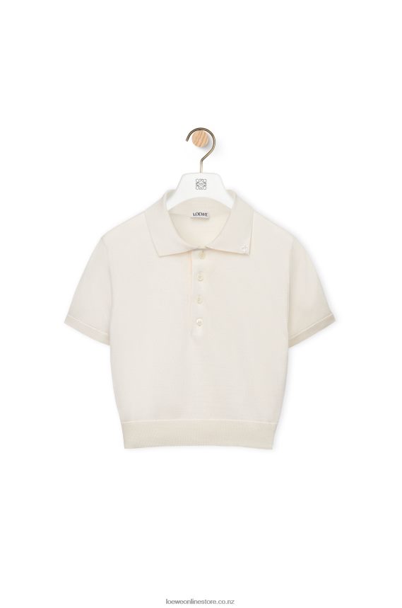 Loewe Women Polo sweater in silk White LH60R963