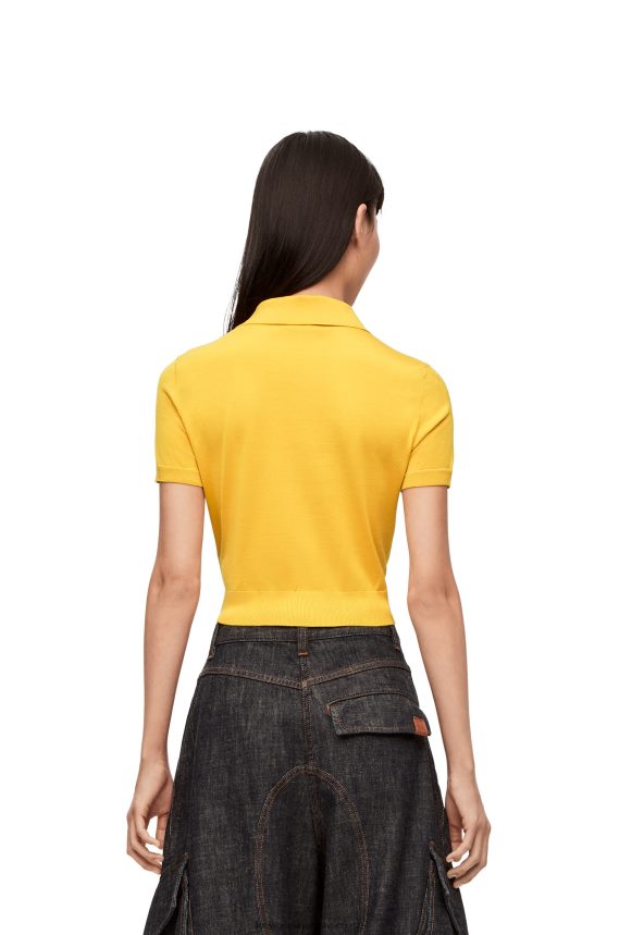 Loewe Women Polo sweater in silk Yellow LH60R961