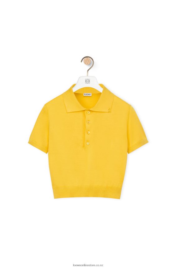 Loewe Women Polo sweater in silk Yellow LH60R961
