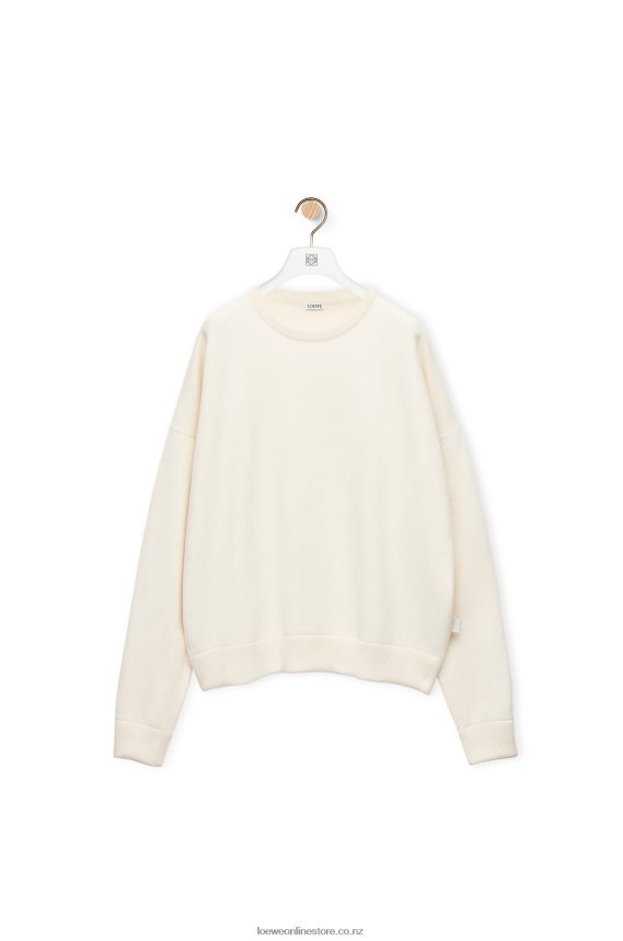 Loewe Women Sweater in cashmere Soft White LH60R1011