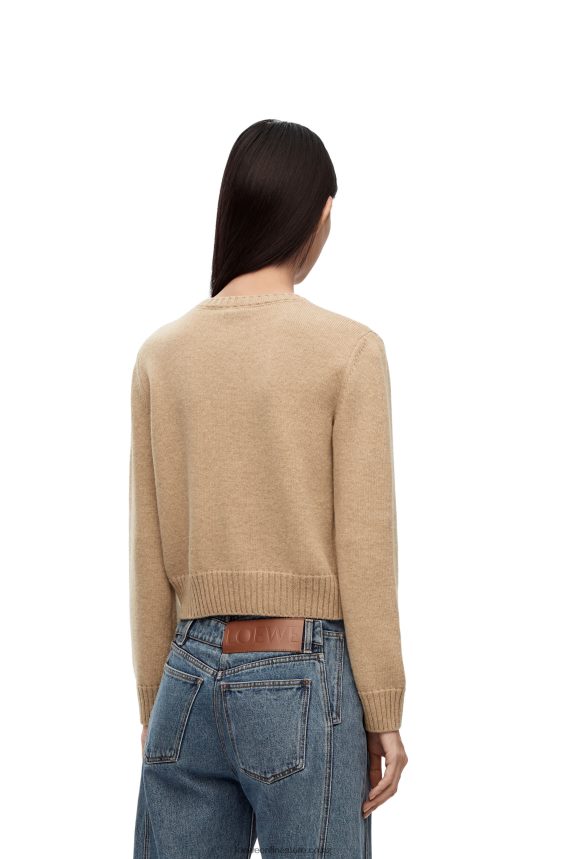 Loewe Women Sweater in wool Camel LH60R980