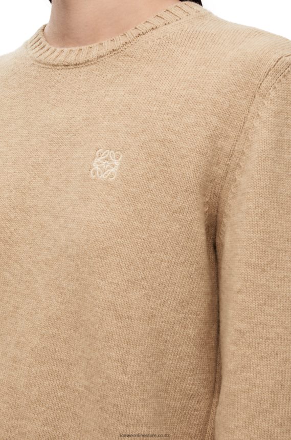 Loewe Women Sweater in wool Camel LH60R980