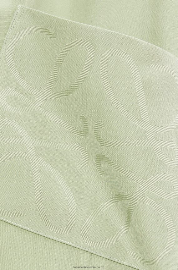 Loewe Women Anagram pyjama blouse in silk Pale Green LH60R911