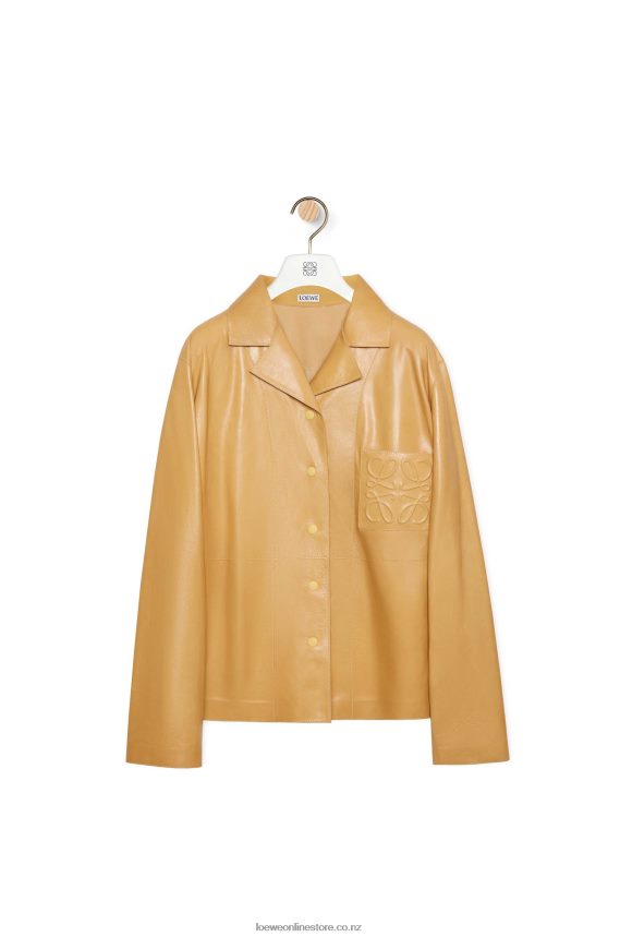 Loewe Women Pyjama blouse in nappa lambskin Sand/Butter LH60R895