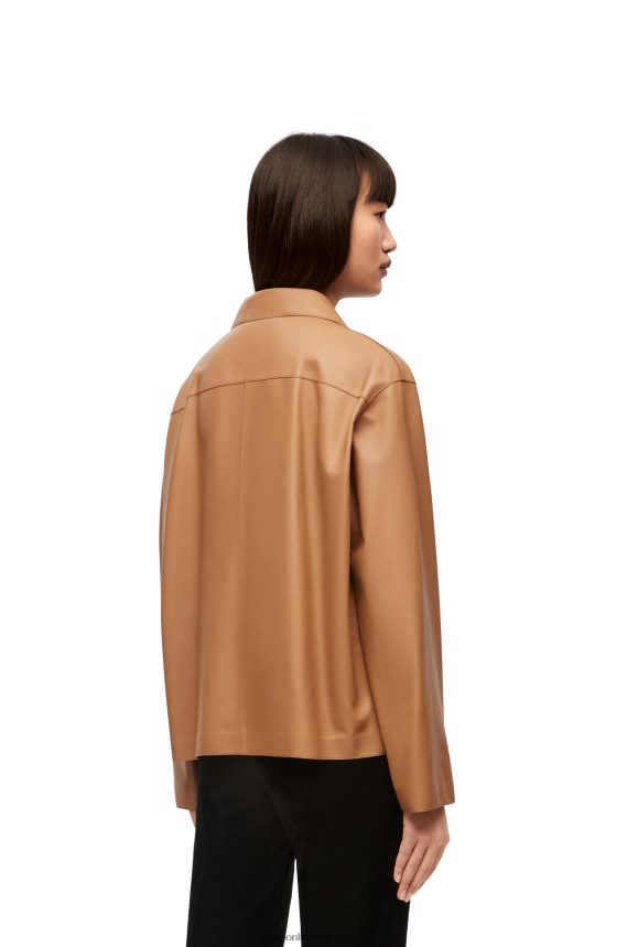 Loewe Women Pyjama blouse in nappa lambskin Toffee LH60R932