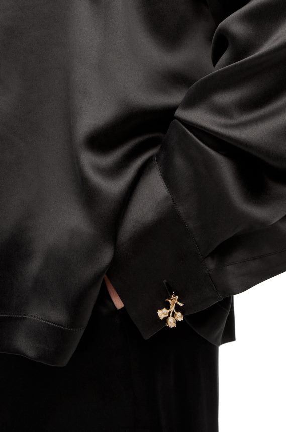 Loewe Women Pyjama blouse in silk Black LH60R886