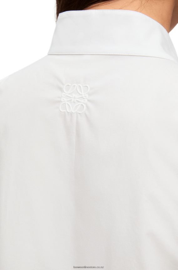 Loewe Women Asymmetric shirt in cotton White LH60R858